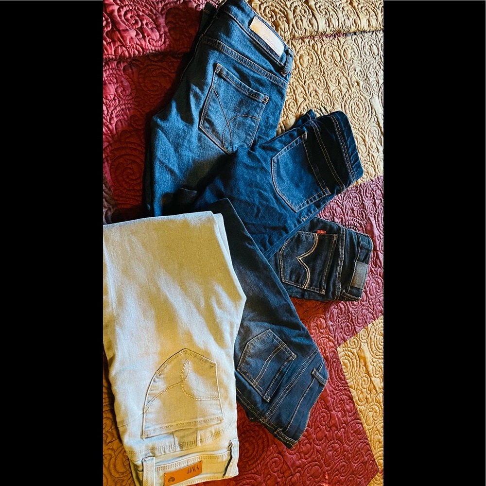 Set of 5 Jeans, girls size 7-10